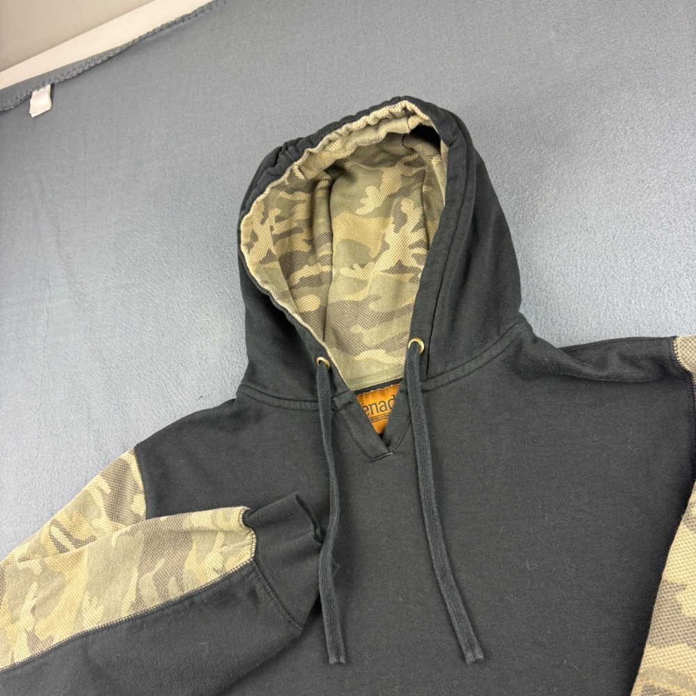 Venado Hoodie Men's L Black Camo Sleeve Hunting Pullover Sweatshirt Outdoor